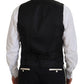 Elegant Black and White Slim Fit Three Piece Suit