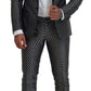 Elegant Black Silk Blend Slim Fit Suit