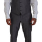 Elegant Gray Silver Sicilia Suit Ensemble