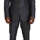 Elegant Gray Silver Sicilia Suit Ensemble