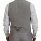 Elegant Silver Slim Fit Three-Piece Suit