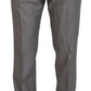 Elegant Silver Slim Fit Three-Piece Suit