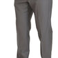 Elegant Silver Slim Fit Three-Piece Suit