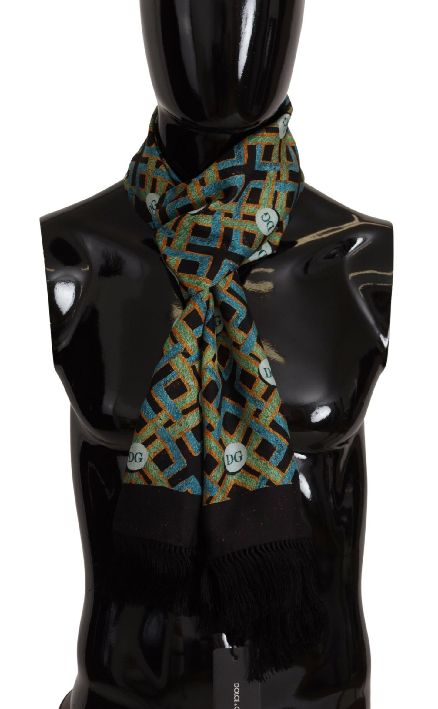 Elegant Multicolor Silk Men's Scarf