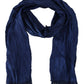 Elegant Silk Fringe Scarf in Chic Blue