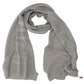 Gray Logo Knitted Neck Wrap Shawl Foulard Scarf