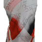 Gray Red Shawl Foulard Wrap Scarf