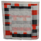 Gray Red Shawl Foulard Wrap Scarf