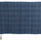 Blue Linen Shawl Foulard Fringes Scarf