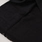 Black Wool Neck Wrap Shawl Fringes Scarf