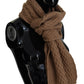 Elegant Dark Brown Knitted Scarf