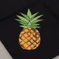 Black Pineapple Printed Square Handkerchief  Scarf