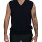 Sleek Black V-Neck Sleeveless Tank