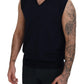 Sleek Black V-Neck Sleeveless Tank