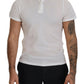 Elegant White Cotton Polo T-Shirt