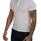 Elegant White Cotton Polo T-Shirt