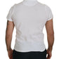 Elegant White Cotton Polo T-Shirt