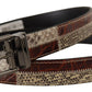 Multicolor Patchwork Snakeskin Belt