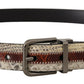 Multicolor Patchwork Snakeskin Belt