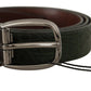 Elegant Italian Leather Crocodile Belt