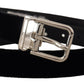 Elegant Grosgrain Leather Belt