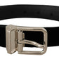 Elegant Grosgrain Leather Belt