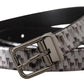 Sleek Italian Leather Belt in Sophisticated Gray