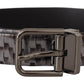 Sleek Italian Leather Belt in Sophisticated Gray