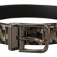 Elegant Leather Silver Buckle Belt