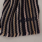 Multicolor Stripes Wool Knit Fringe Shawl Scarf