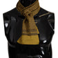 Elegant Yellow Silk Men's Scarf