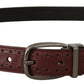 Elegant Leather Belt with Metal Buckle