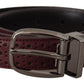 Elegant Leather Belt with Metal Buckle