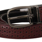 Elegant Leather Belt with Metal Buckle