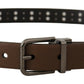 Elegant Leather Belt with Metal Buckle