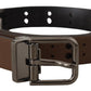 Elegant Leather Belt with Metal Buckle