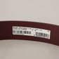 Elegant Brown Leather Designer Belt