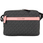 Cooper Small Black Pink Signature PVC Utility Crossbody Bag