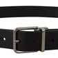 Elegant Black Leather Belt