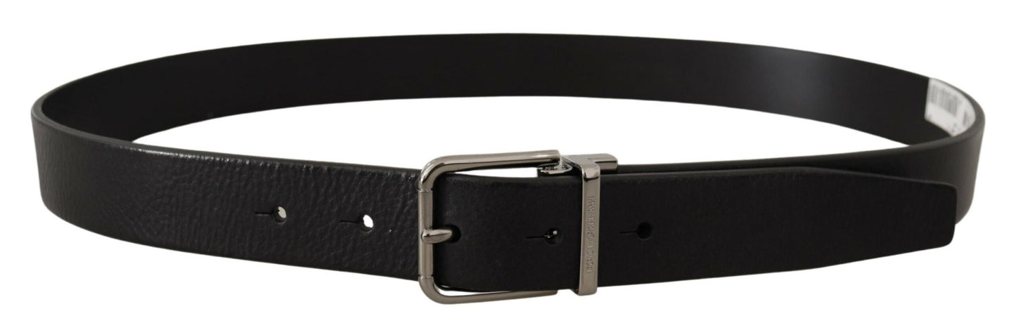 Elegant Black Leather Belt