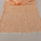 Peach Linen Knitted Shawl Wrap Fringes Scarf