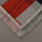 Gray Red Silk Shawl Foulard Wrap Scarf