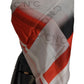 Gray Red Shawl Foulard Wrap Scarf