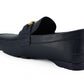 Elegant Navy Blue Calf Leather Loafers