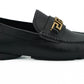 Elegant Black Calf Leather Men's Loafers