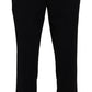 Elegant Black Italian Designer Pants