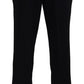 Elegant Black Italian Designer Pants