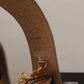 Gold Leather LOVE Patch Bag Shoulder Strap