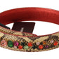 Beige Exotic Leather Crystals Shoulder Strap