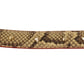 Beige Exotic Leather Crystals Shoulder Strap